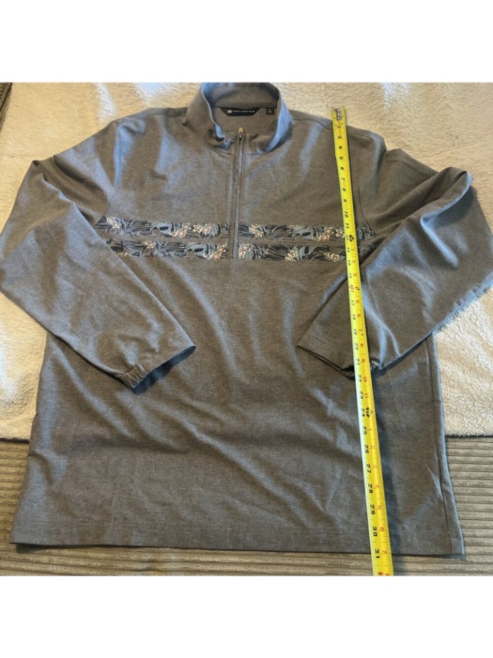 Travis Matthew Move Mountains Jacket Men's 1/4 Zip Gray Size XL - Picture 6 of 12